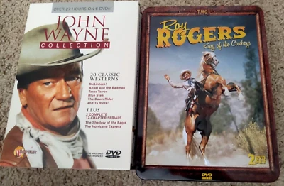 John Wayne  Legend Of A Cowboy 20-Movies Set & Roy Rogers King of the Cowboys - Image 1 of 4