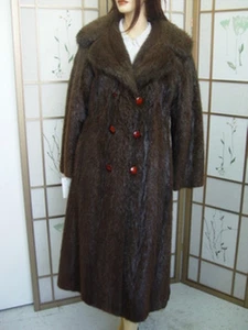 NUEVO SHOWROOM MARRÓN NUTRIA (SIMILAR AL CASTOR) ABRIGO DE PIEL CHAQUETA MUJER TALLA 6-8 PEQUEÑO - Imagen 1 de 1