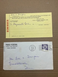 8 Giugno 1957 Parigi Cassa Federale di Risparmio Pagamenti dovuti Goodlettsville Tn B19 - Foto 1 di 4