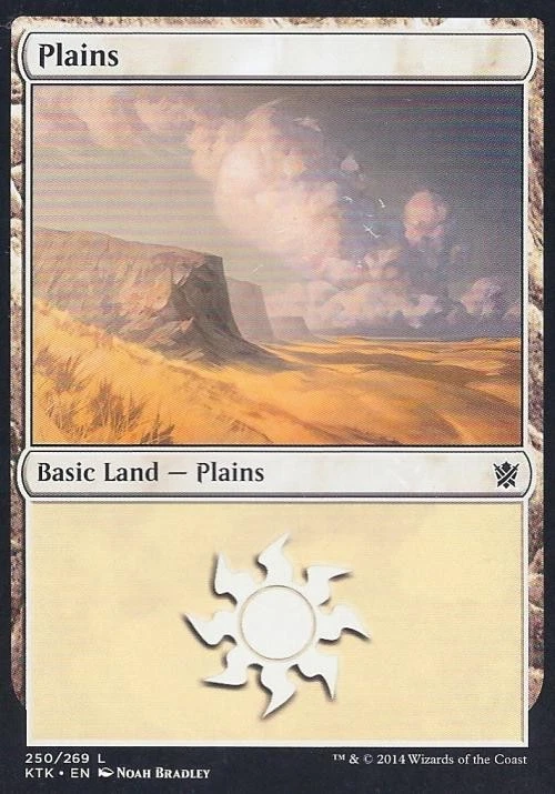 Plains (250) -Foil Medium Play MTG Khans of Tarkir - Image 1 of 1