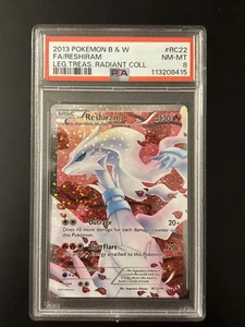 2013 Pokemon Black And White Reshiram Leg. Treas. Radiant Collection PSA 8 MN-MT - Picture 1 of 2