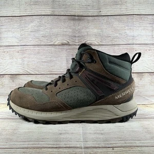 Merrell Wildwood Mid Leather WP Hiking Boots Mens Size 8.5 Forest Green J068031 - Picture 1 of 14