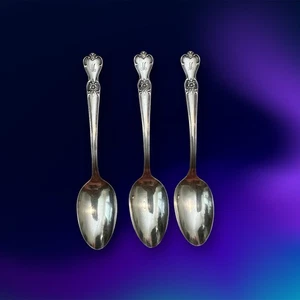 3 Teaspoons Signature International Silver Silverplate Monogram M 1960 - Picture 1 of 3
