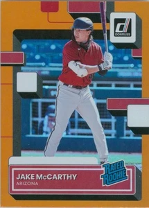 Jake McCarthy 2022 RC Donruss Rated Rookie Orange Foil #73 Arizona Diamondbacks - Picture 1 of 2