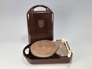 Philips AG 2102A Koffer Plattenspieler Bakelitgehäuse Art Deco Bakelit Turntable - Bild 1 von 24
