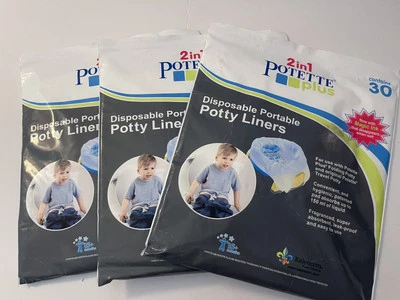 90-COUNT Potette Plus Disposable Portable Potty Liners with Magic Ink NEW/SEALE - Image 1 of 4