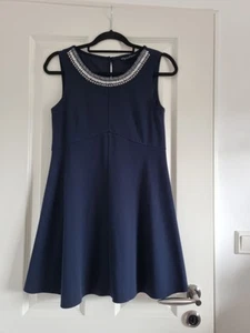 Dorothy Perkins Kleid Gr 38 Dunkelblau Strasssteine Perlen - Bild 1 von 3