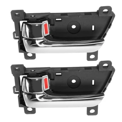 2 шт передняя/задняя внутренняя дверь подходит для KIA Sorento 2011-2015 годов выпуска черная + хромированная правая ручка - Изображение 1 из 4