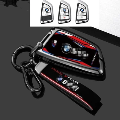 Zinc Alloy Key Fob Case Cover for BMW X3 X5 X6 1 2 3 4 5 6 Series M5 - Image 1 of 3