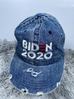 Gorra de béisbol ajustable azul Biden 2020 Distressed Denim Hat City Hunter EE. UU. Foto 1 de 4