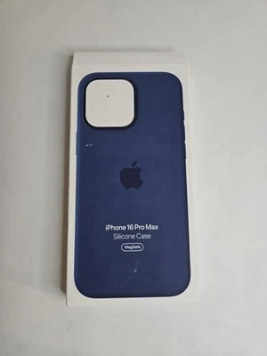Apple Genuine iPhone 16 Pro Max Silicone Case with MagSafe - Denim - Image 1 of 4