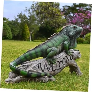Patio Chameleon Figurine Garden Decor Lizard Outdoor Statue Yard Decoration - Picture 1 of 7