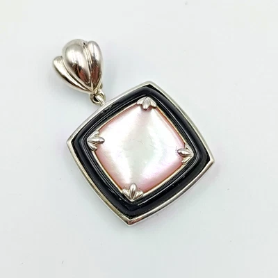 Whitney Kelly Plata de Ley 925 Madreperla Ónix Colgante Potenciador Foto 1 de 4