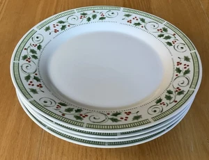 Gibson Everyday "Christmas In A Holly" Platos de Cena 10.5" Lote de 4 - Imagen 1 de 6