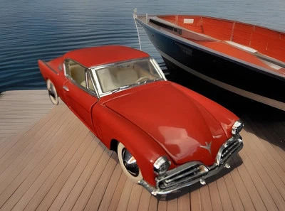 5” FRANKLIN MINT 1953 STUDEBAKER STARLINER COUPE RED CC6 - Image 1 of 4