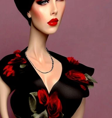  Freshwater Cultured Pearl Necklace Natural 7-8mm Black Bead, Sterling Silver   - Image 1 of 4