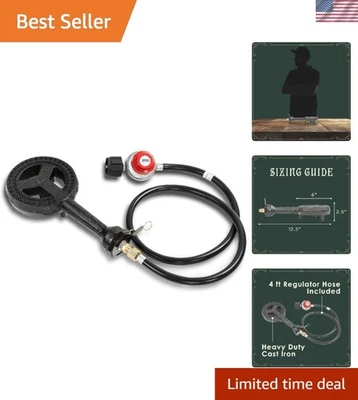 Quemador banjo de alta presión de 6" de diámetro - Hasta 60.000 BTU perfecto para asar a la parrilla Foto 1 de 4