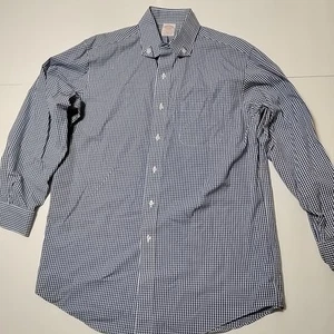 Brooks Brothers Shirt Madison Mens 16/33 Large Supima Cotton & Spandex Blue - Picture 1 of 7