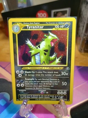 JCC Pokémon Tyranitar Holo Carta Rara 12/75 Neo Discovery WOTC CASI NUEVO/LP++ De Colección Foto 1 de 4