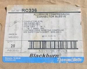 BOX MIT 20 BLACKBURN RC336 HÜLSENSPLEISS 336 ACSR KOSTENLOSER VERSAND - Bild 1 von 7