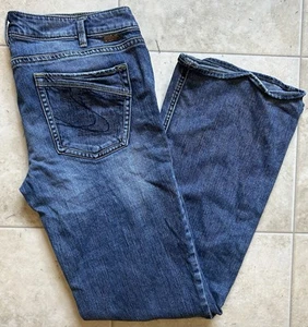 Silver Aiko Bootcut Bootcut Womens Denim Jeans 34x33 - Picture 1 of 9