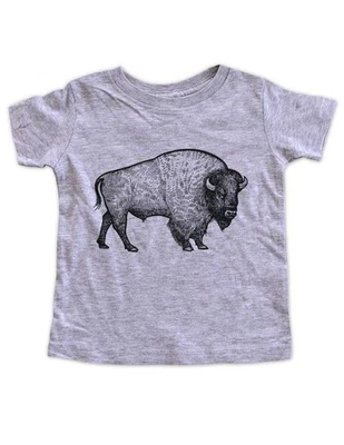 Bison or Baby Bison - Animal zoo buffalo Baby Bodysuit Toddler Shirt - Image 1 of 3