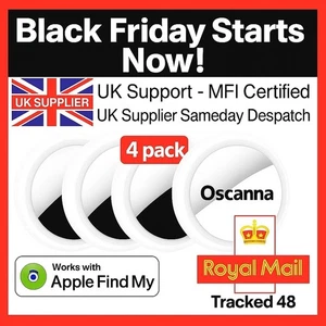 Confezione 4 Etichette Oscanna Air Tracker per Apple Funziona con Apple Airtag 'Trova la mia App' - Foto 1 di 16