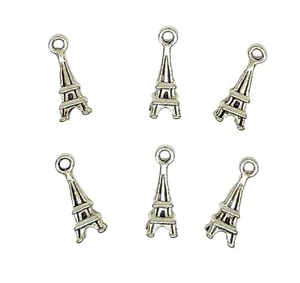 French Eiffel Tower Charms Pendants Antique Silver Jewelry Making Craft Supplies - Picture 1 of 4