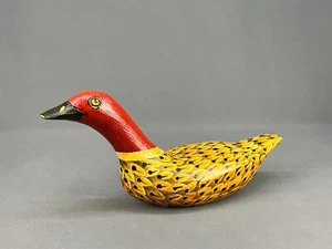 Antique Early 20th Century Folk Art Hand-Painted 14 3/4" Duck Decoy - Picture 1 of 22