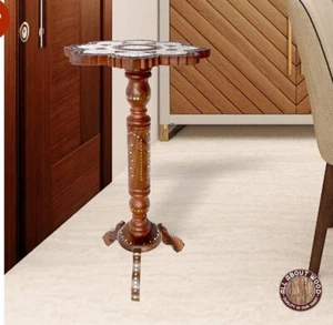 "Artesia Folding Portable Wood Table - Brown (Model FCF-78 A-R)" - Picture 1 of 4