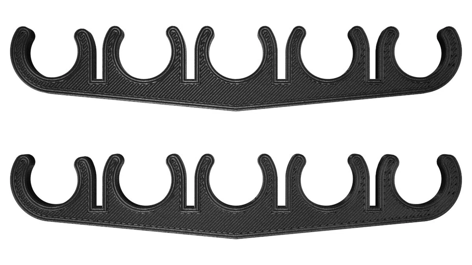 Separadores de cables de bujía de nailon negro de 5 cables de 7 mm - Juego de 2 Foto 1 de 3