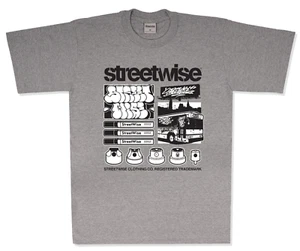 Camiseta Streetwise Graff Life Manga Corta Algodón Pesado Camiseta Gris - Imagen 1 de 1