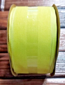 Offray Ribbon Yellow Solid 1 1/2" X 9 Feet #15031387 Wire Edge DIY Crafts Bows + - Picture 1 of 3