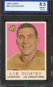 1959 TOPPS #84 LES RICHTER ISA 8.5 LA RAMS NICELY CENTERED  *ADT4766