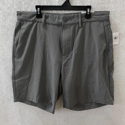 Old Navy Shorts Men's 32x8  Gray Stretch Tech Go Dry Cool Flat Front Pockets New - Image 1 of 4
