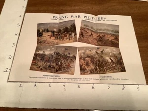 Vintage Original - early double sided paper, PRANG WAR PICTURES; - Picture 1 of 2
