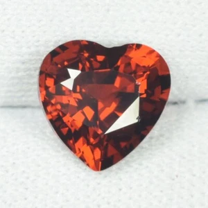 1.99 ct SHIMMERING BEST ORANGE RED  NATURAL SPESSARTITE  Heart See Vdo 3217 FL - Picture 1 of 3