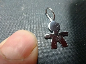 3 Colgantes Bebé Niño Plata 925 Pendant Alto 1.5CM Aproximado - Picture 1 of 1