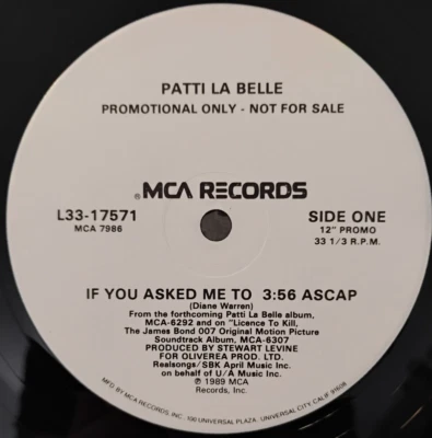 Patti Labelle - IF YOU ASKED ME TO - PROMO - 12" - 1989 - Near Mint Vinyl Foto 1 de 2