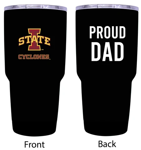 Iowa State Cyclones Proud Mom/Dad College Logo 16oz Insulated Steel Tumblers Cover