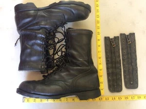 Vintage RO-SEARCH Military BOOTS Combat Jump Flight with ZIPPERS Sz. 9.5 9-1/2 W - Picture 1 of 24