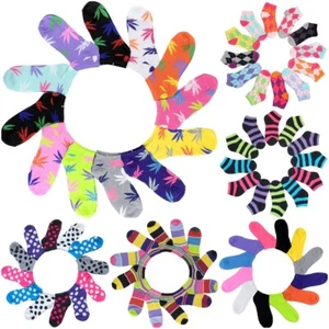 6-12 Pairs New Fashion Cotton Women Girls Ankle Low Cut School Casual Socks 9-11 - Picture 1 of 31