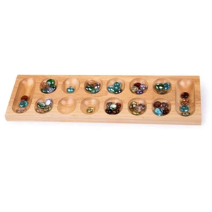 Bigjigs Toys Mancala Spiel, Holzspielzeug, Brettspiele, Kinderspiele, Familienspiele - Bild 1 von 3