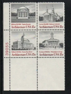 ALLYS STAMPS US Plate Block Scott #1779-82 15c Architecture [4] MNH F/VF [STK] - Picture 1 of 1