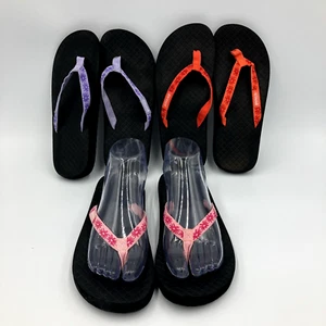 Rafter Womens Sz 7 Black Summer Sandals Thongs Flip Flops Sandals Lot Of 3 Pairs - Picture 1 of 6