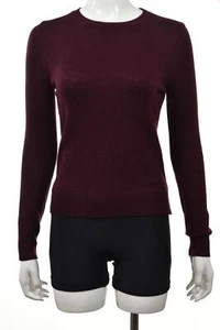 Wilfred Womens Sweater Size M Burgundy Purple Crew Neck Long Sleeve Wool - Picture 1 of 5