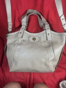 Marc By Marc Jacobs Patent Turnlock Helena Satchel Tan Beige Hobo Shoulder Bag - Picture 1 of 20