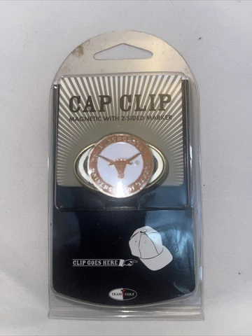 University Of Texas Longhorns Cap Clip By Team Golf Magnet Ball Marker New NIP Cover