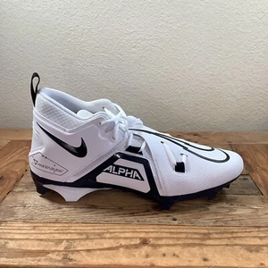 Nike Alpha Menace Pro 3 Football Cleats Mens Size 12 White Navy CT6649-108 New - Picture 1 of 7