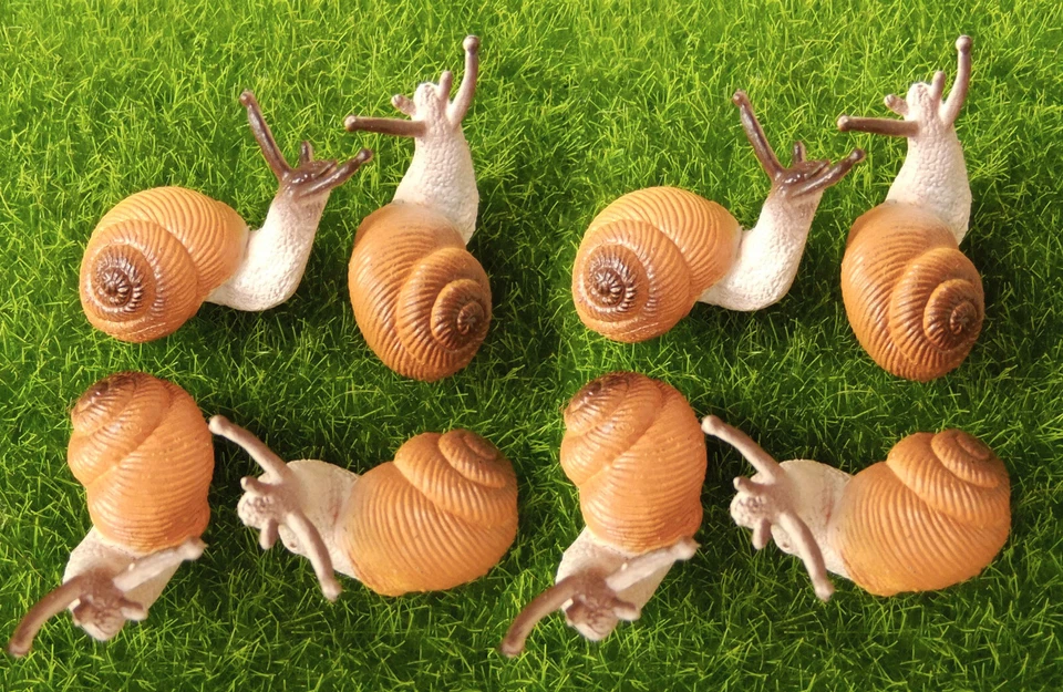 8 piezas Pequeño Caracol Lindo Realista Hada Jardín Terrario Decoración Estatuilla Animal Juguete Foto 1 de 4